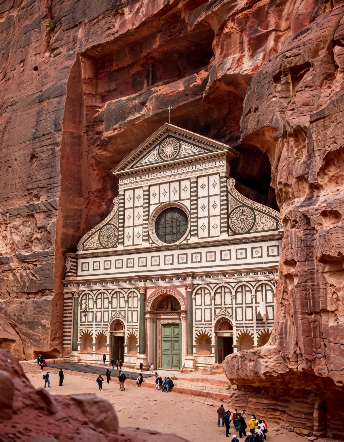 What if Florence was carved into the rock of Petra?
